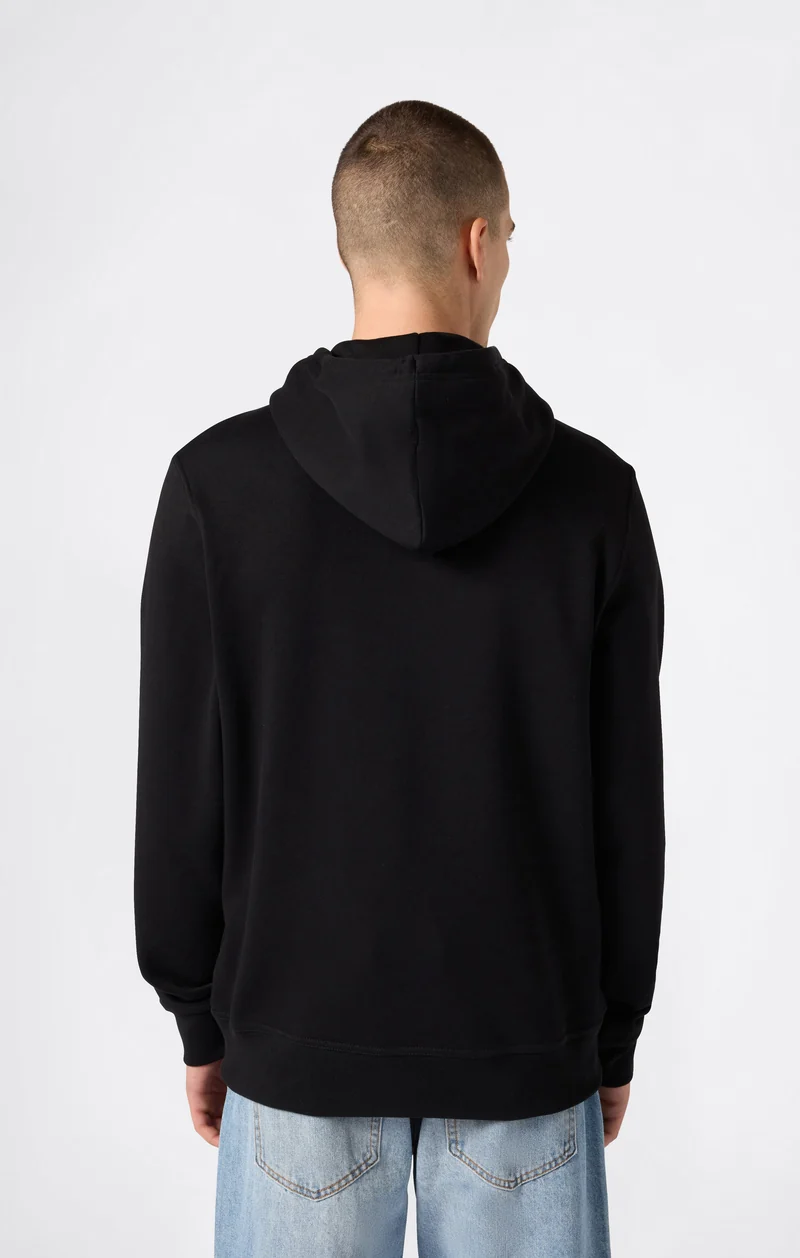 Men’s Fleece Hoodie with Big Embroidered Logo Icons