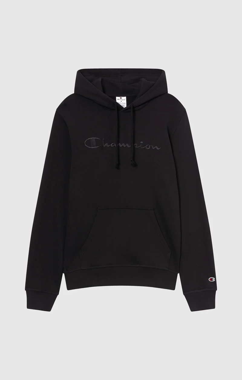Men’s Fleece Hoodie with Big Embroidered Logo Icons