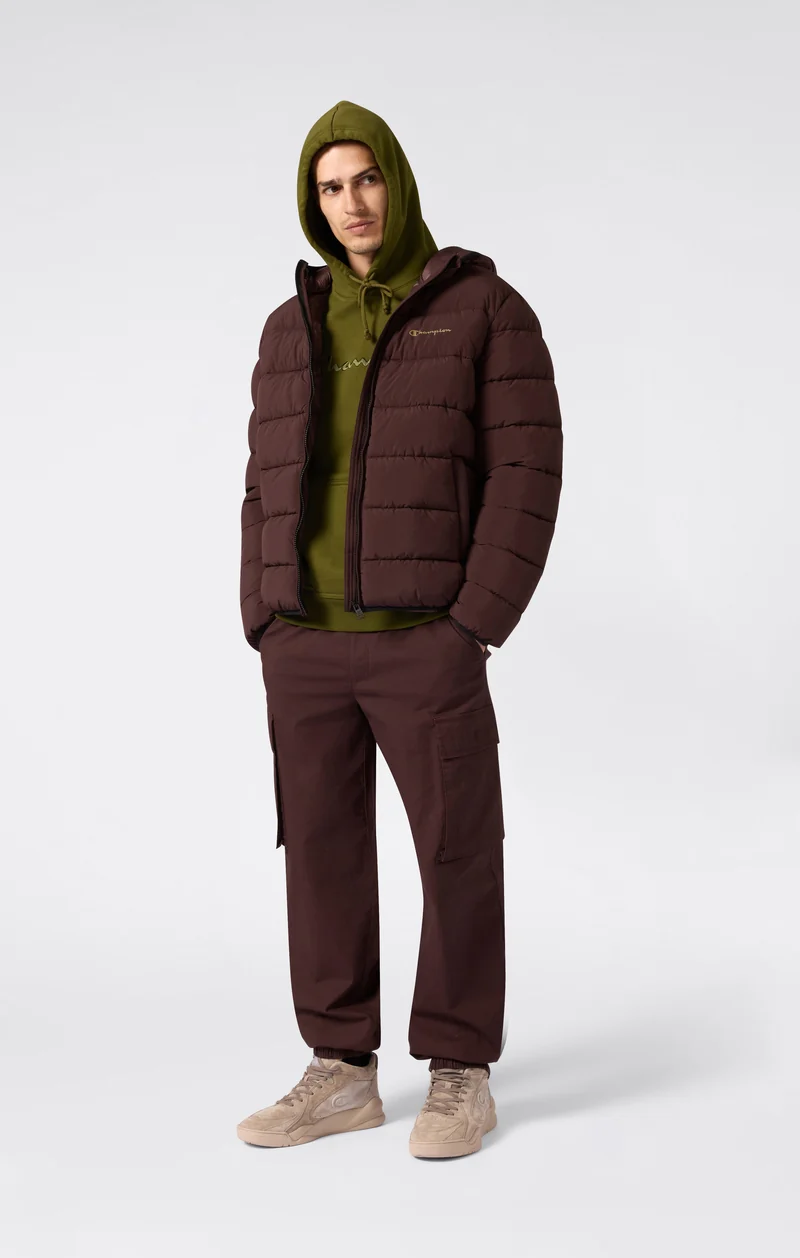 Men’s Fleece Hoodie with Big Embroidered Logo Icons