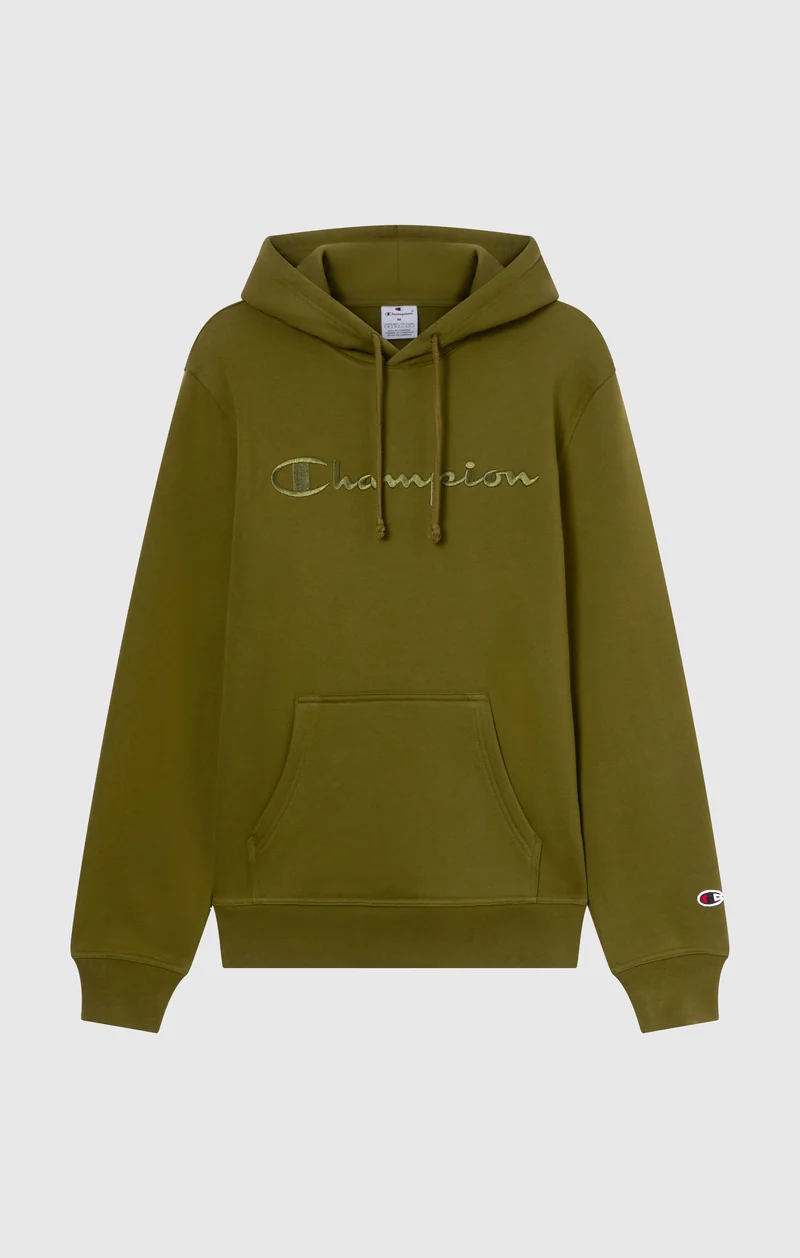 Men’s Fleece Hoodie with Big Embroidered Logo Icons