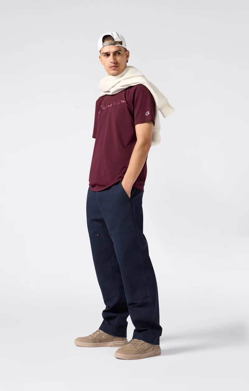 Men’s T-Shirt with Big Embroidery Logo Icons