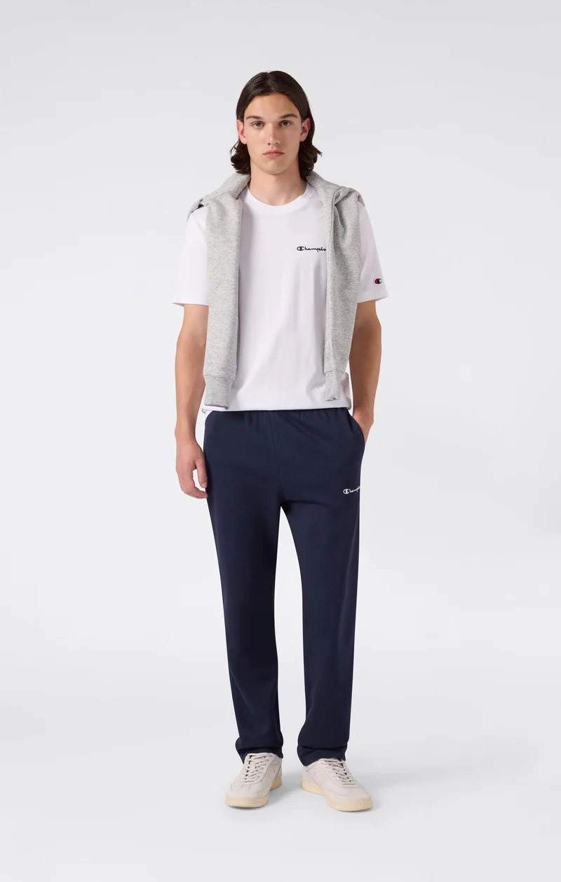 Men’s T-Shirt with Small Embroidered Logo Icons