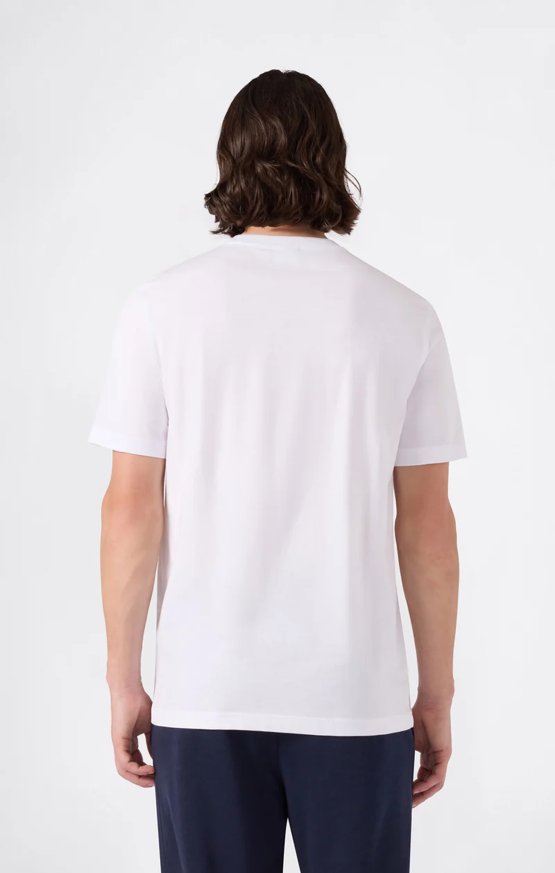 Men’s T-Shirt with Small Embroidered Logo Icons