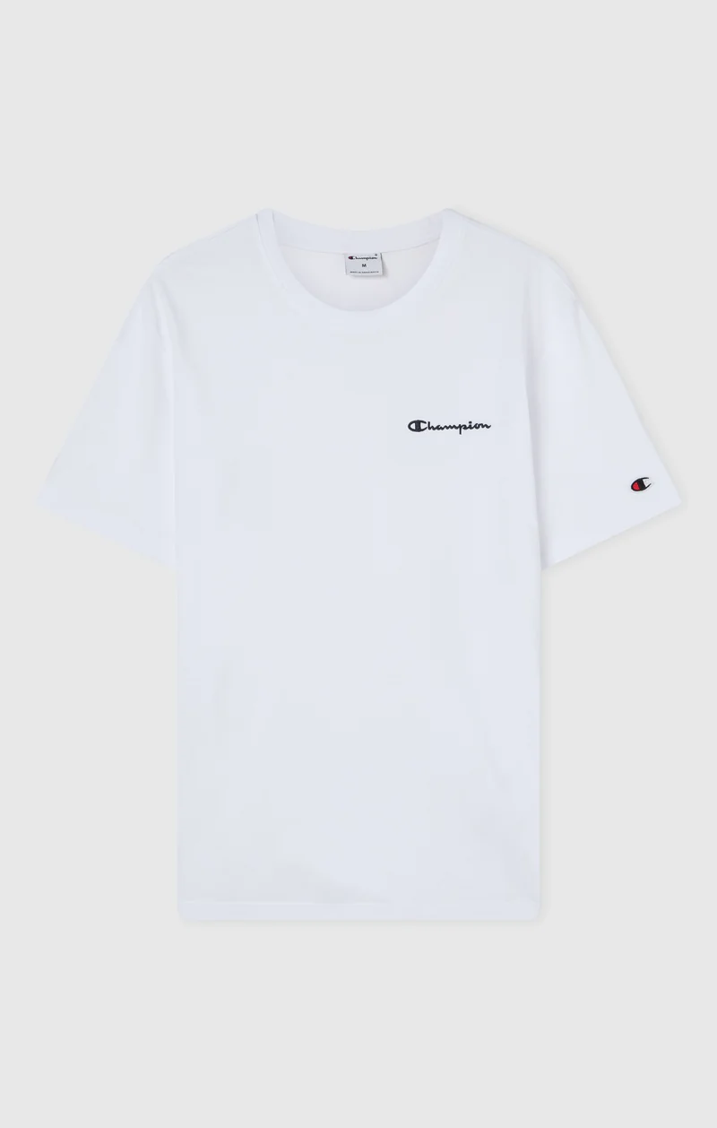 Men’s T-Shirt with Small Embroidered Logo Icons