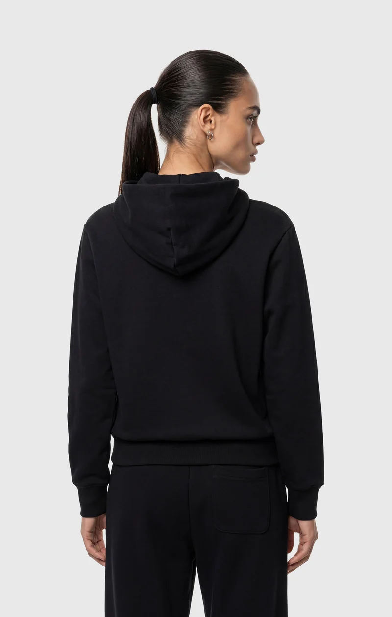 Women’s Lightweight Reverse Weave Hoodie with Embroidered Logo