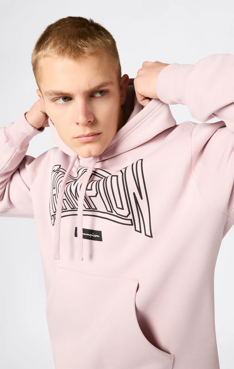 Men’s Hooded Sweatshirt With Brushed Interior And Puff Print Logo