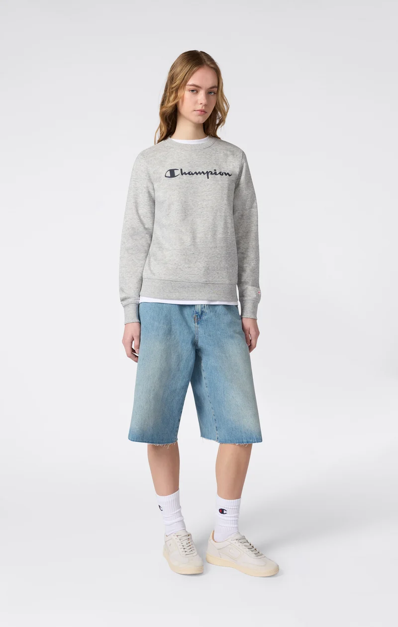 Women’s Lightweight Crewneck Sweatshirt with Maxi Printed Logo