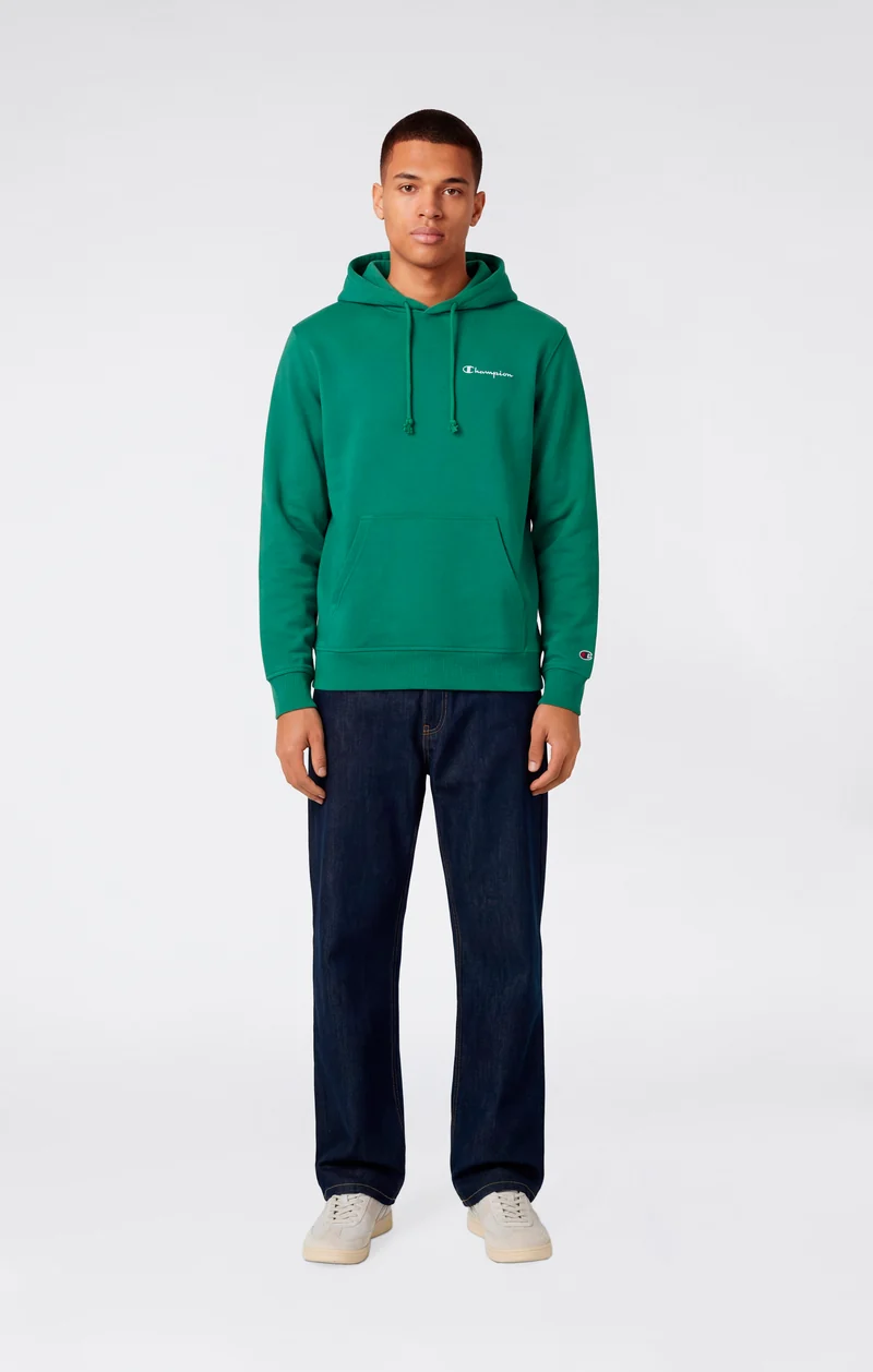 Men’s Lightweight Hoodie with Small Embroidered Logo Icons