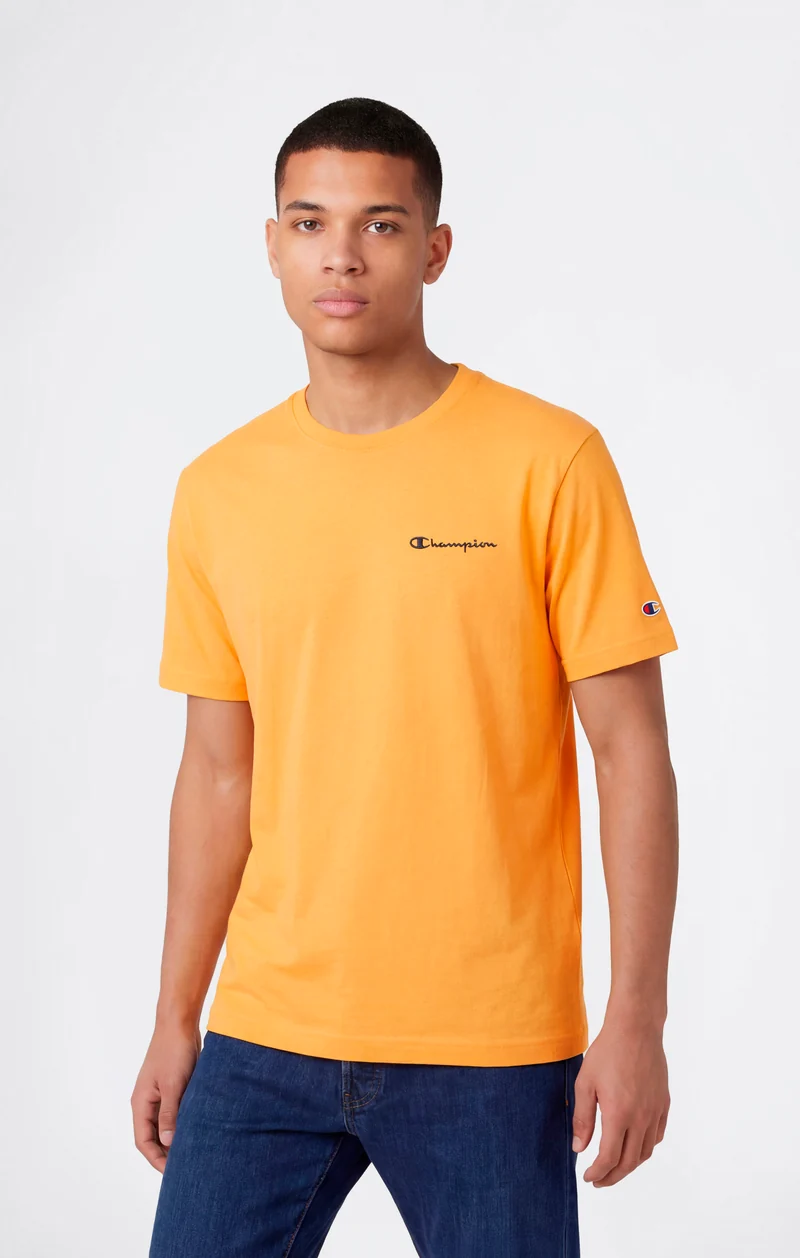Men’s T-Shirt with Small Embroidered Logo Icons