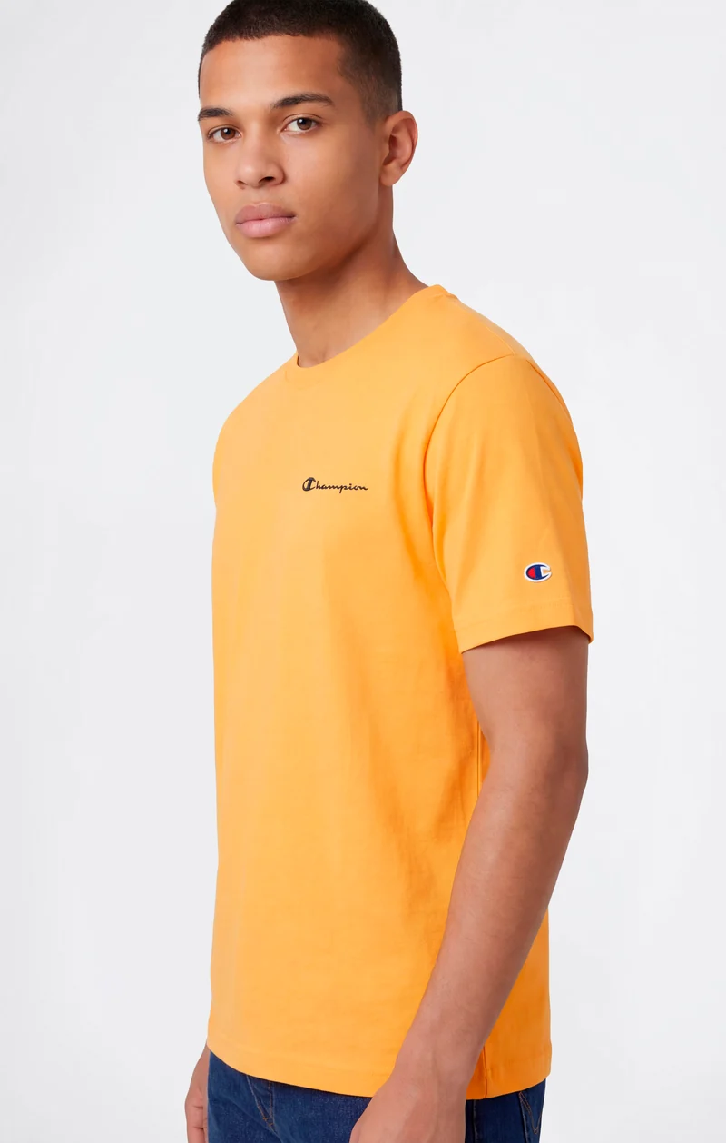 Men’s T-Shirt with Small Embroidered Logo Icons