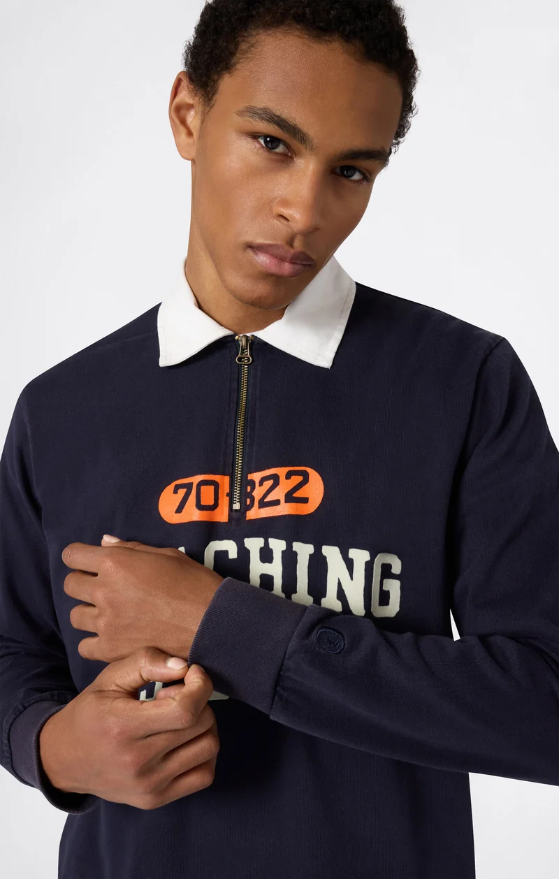 Men’s Long Sleeve Half Zip Polo Shirt Time Capsule