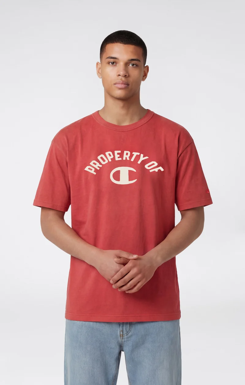 Men’s Collegiate-Inspired Crewneck T-Shirt Time Capsule
