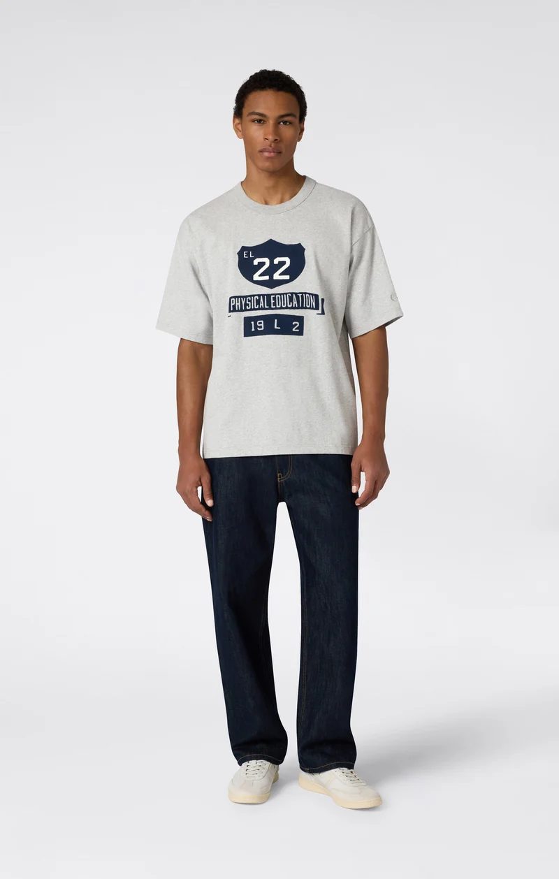 Men’s Collegiate-Inspired Crewneck T-Shirt Time Capsule
