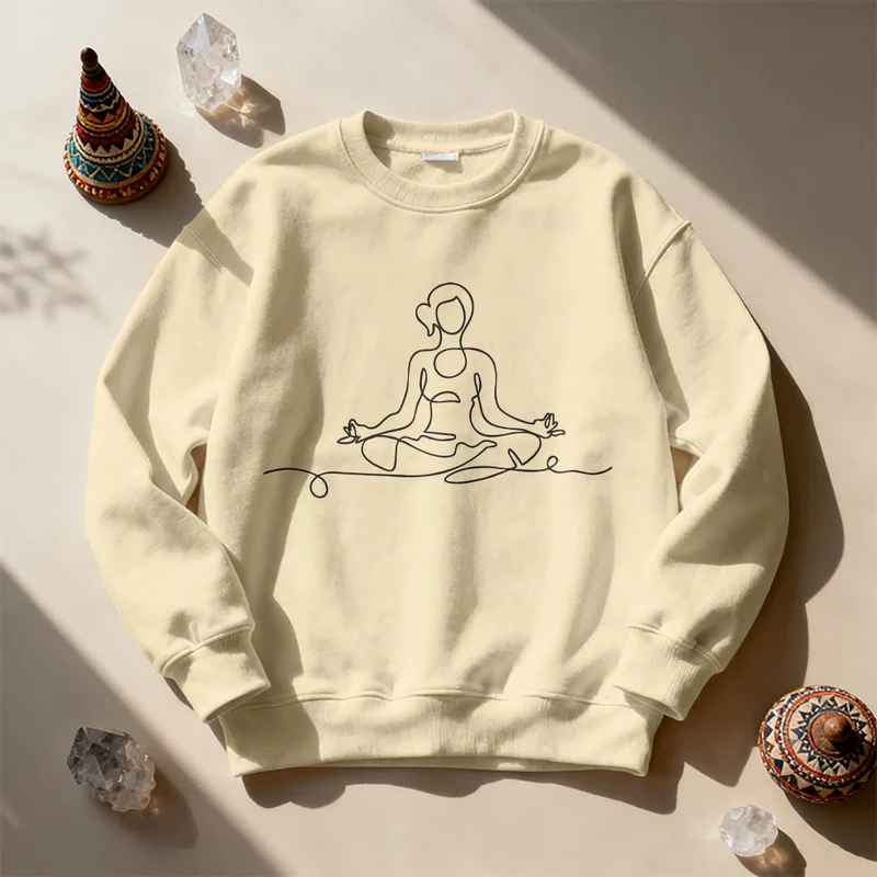 Olivenorma Minimalistisches Meditations-Yoga-Sweatshirt