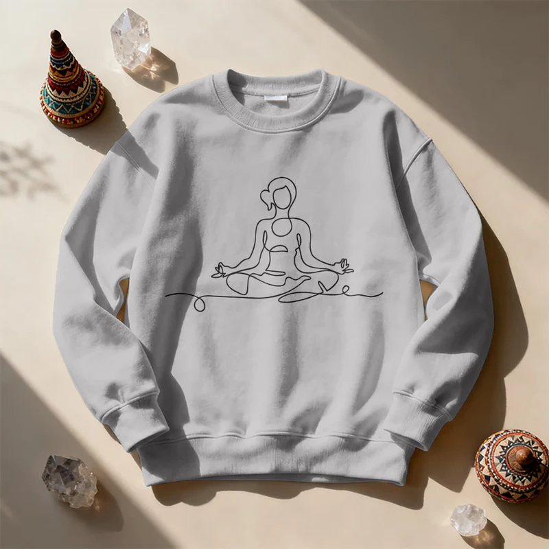 Olivenorma Minimalistisches Meditations-Yoga-Sweatshirt