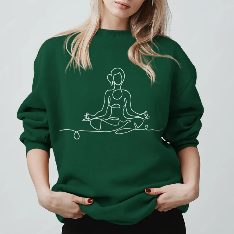 Olivenorma Minimalistisches Meditations-Yoga-Sweatshirt