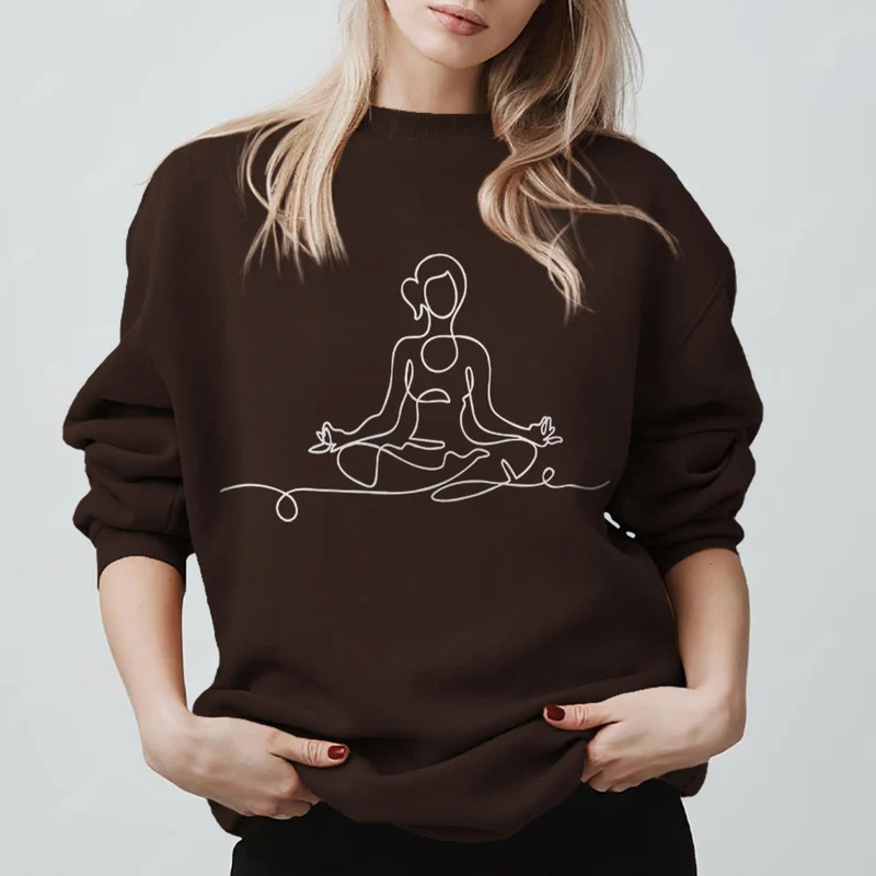 Olivenorma Minimalistisches Meditations-Yoga-Sweatshirt