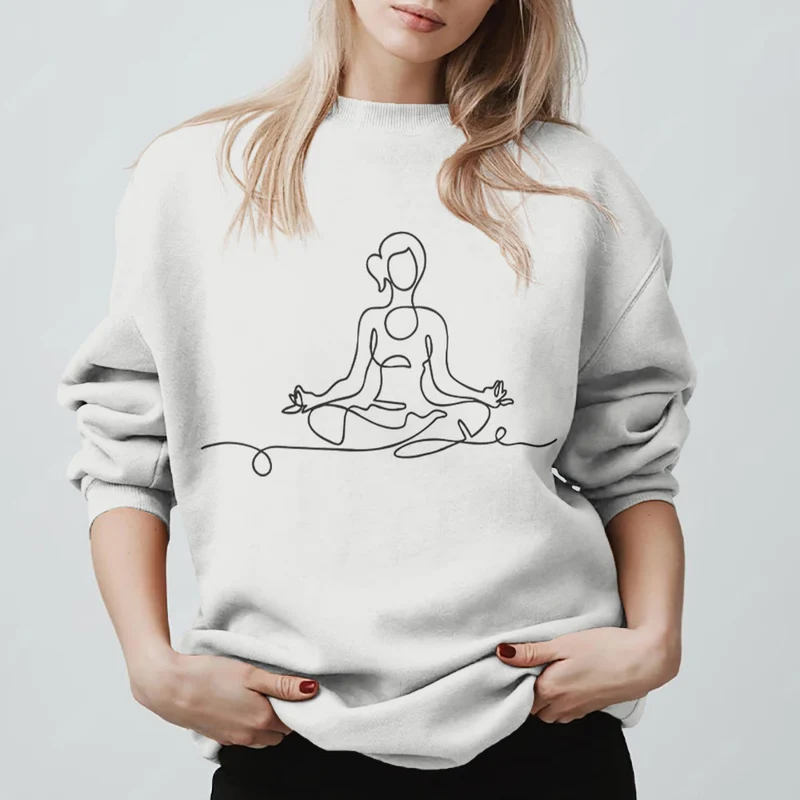 Olivenorma Minimalistisches Meditations-Yoga-Sweatshirt