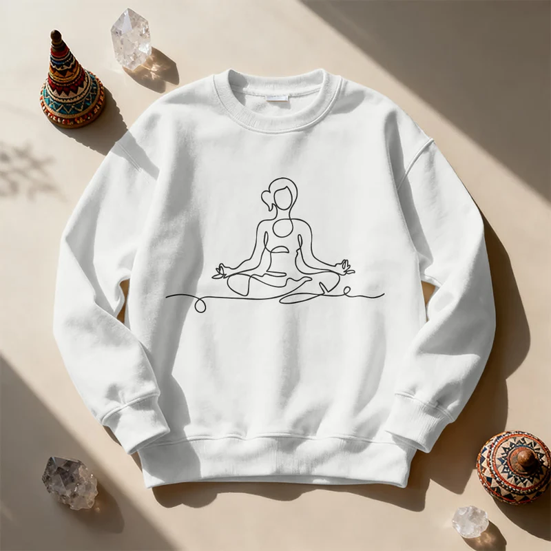 Olivenorma Minimalistisches Meditations-Yoga-Sweatshirt