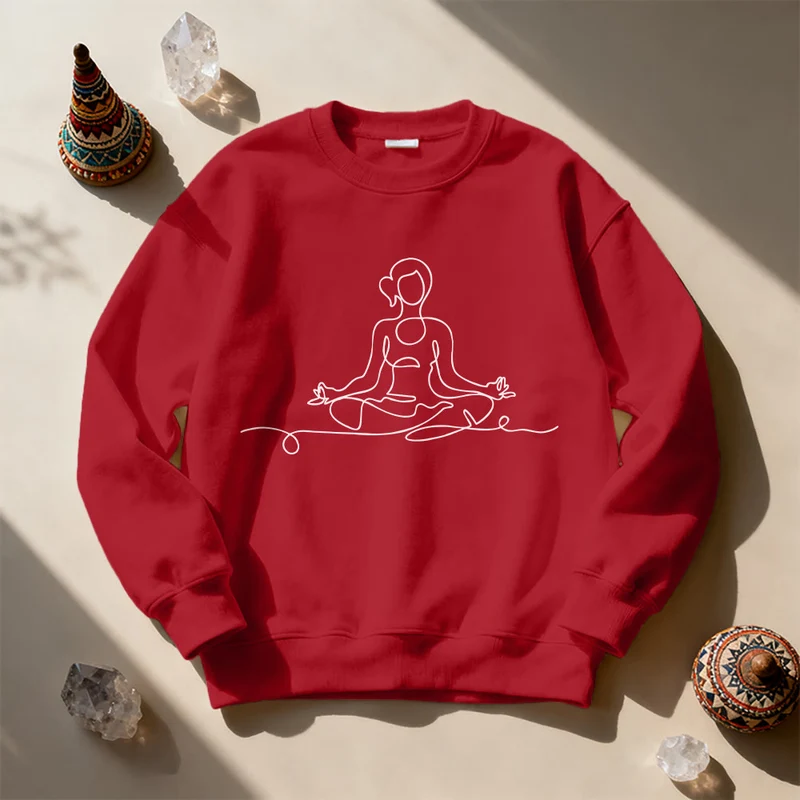 Olivenorma Minimalistisches Meditations-Yoga-Sweatshirt