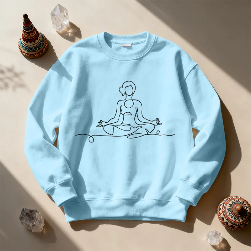 Olivenorma Minimalistisches Meditations-Yoga-Sweatshirt