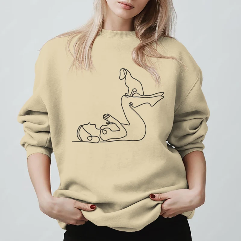 Olivenorma Yoga mit Hundeliebhabern Sweatshirt