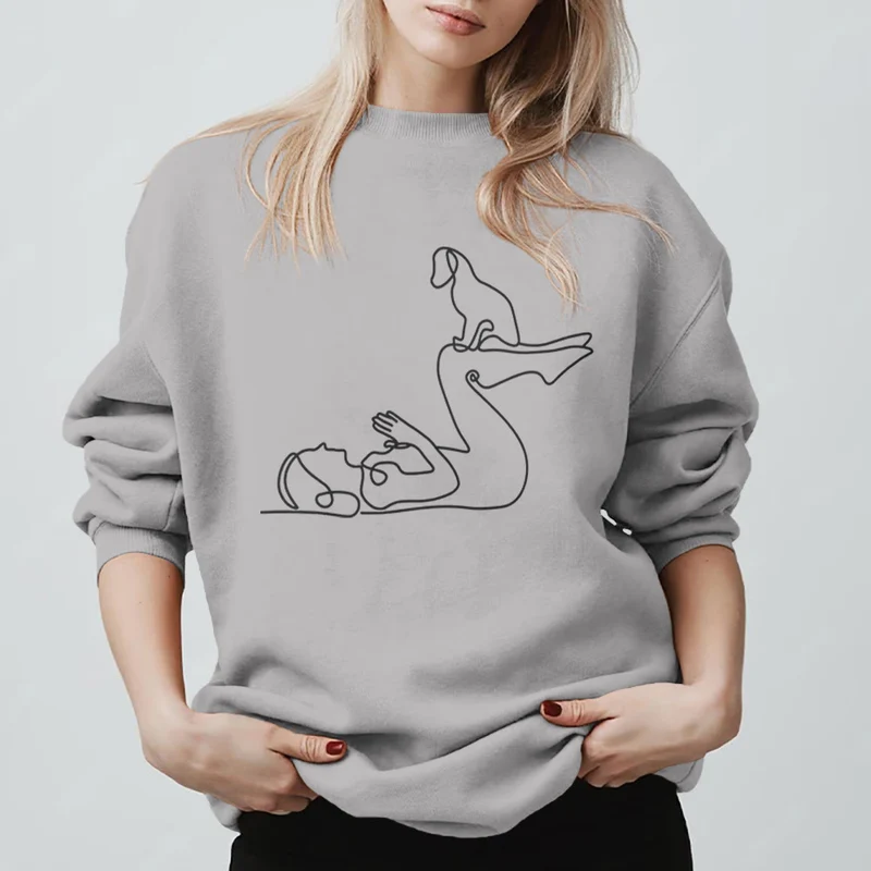 Olivenorma Yoga mit Hundeliebhabern Sweatshirt