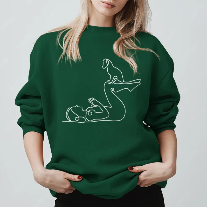 Olivenorma Yoga mit Hundeliebhabern Sweatshirt