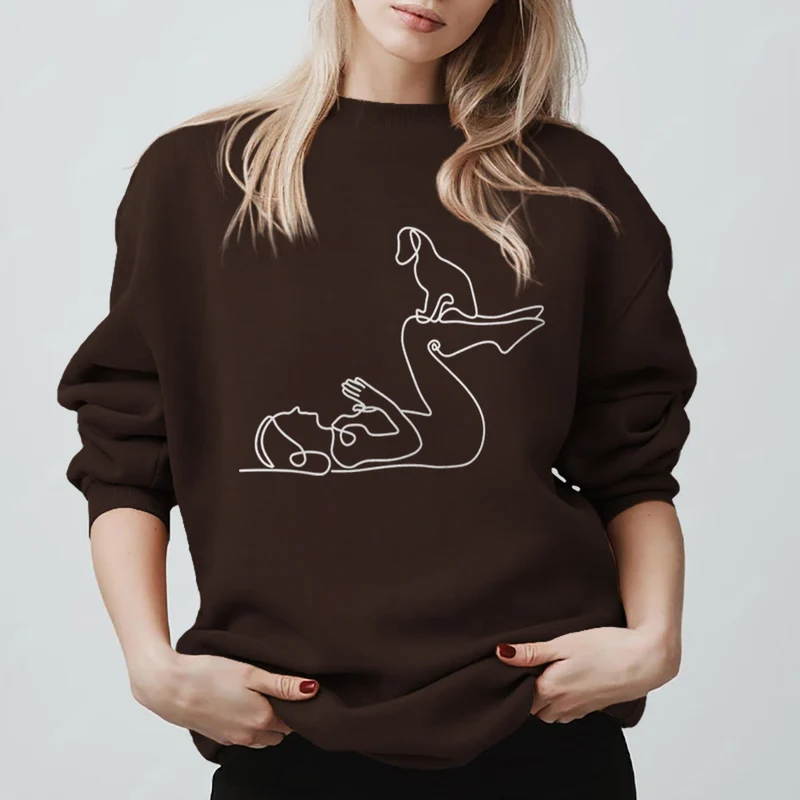 Olivenorma Yoga mit Hundeliebhabern Sweatshirt