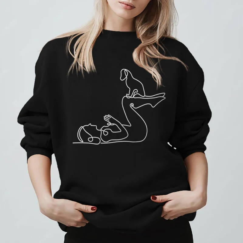 Olivenorma Yoga mit Hundeliebhabern Sweatshirt