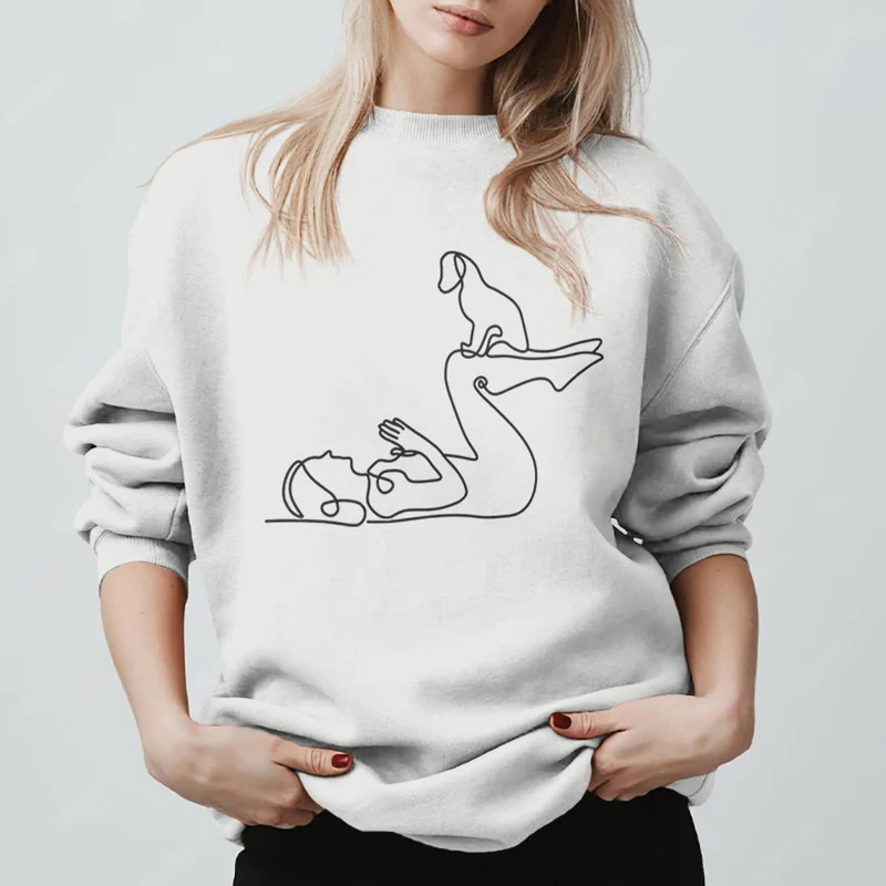 Olivenorma Yoga mit Hundeliebhabern Sweatshirt