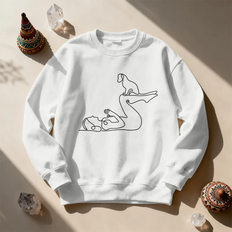 Olivenorma Yoga mit Hundeliebhabern Sweatshirt