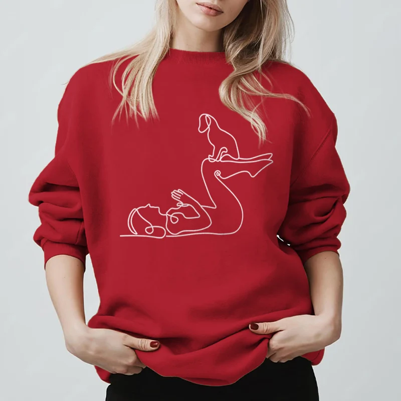 Olivenorma Yoga mit Hundeliebhabern Sweatshirt