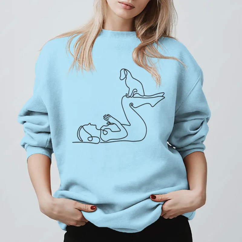 Olivenorma Yoga mit Hundeliebhabern Sweatshirt