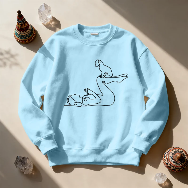 Olivenorma Yoga mit Hundeliebhabern Sweatshirt