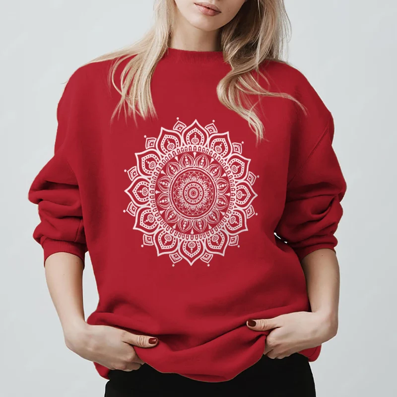 Olivenorma Zen Mandala Heilige Geometrie Yoga Sweatshirt