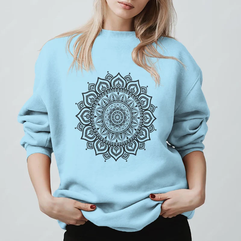 Olivenorma Zen Mandala Heilige Geometrie Yoga Sweatshirt