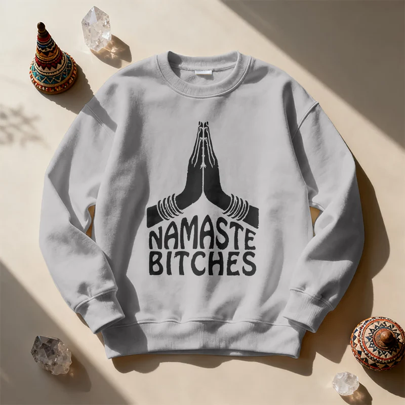 Olivenorma Namaste Vibes Yoga Motivations-Sweatshirt