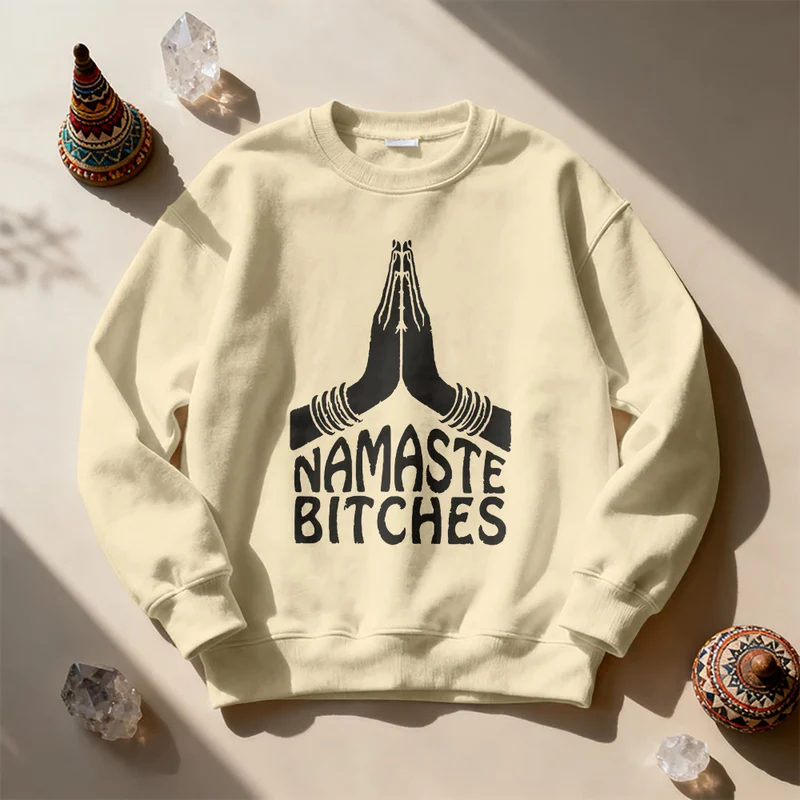 Olivenorma Namaste Vibes Yoga Motivations-Sweatshirt