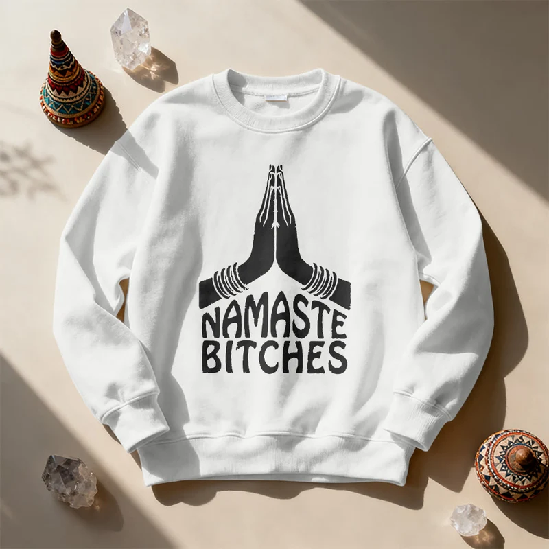 Olivenorma Namaste Vibes Yoga Motivations-Sweatshirt