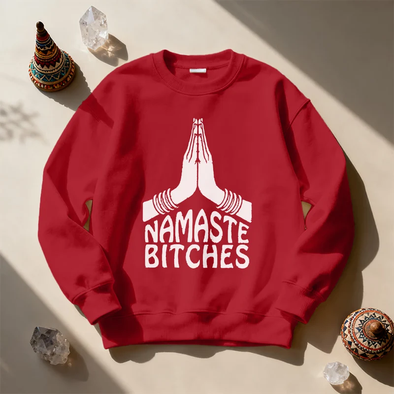 Olivenorma Namaste Vibes Yoga Motivations-Sweatshirt