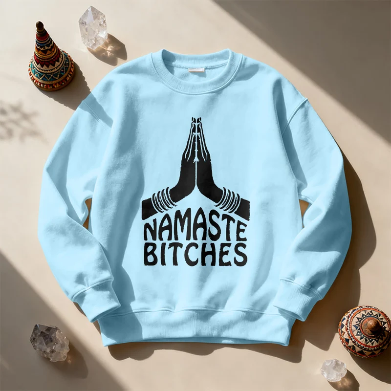 Olivenorma Namaste Vibes Yoga Motivations-Sweatshirt