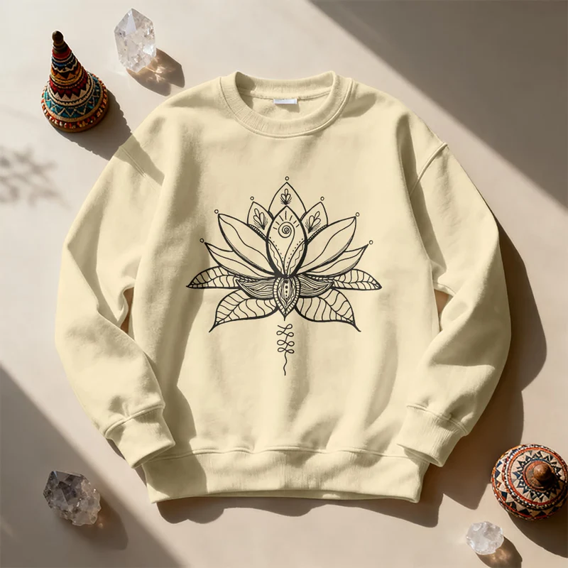 Olivenorma Lotus Bloom Yoga Meditation Sweatshirt
