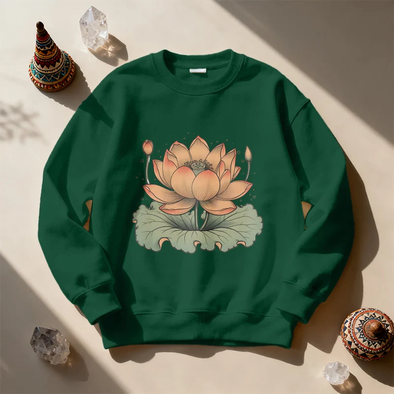 Olivenorma Lotus Bloom Yoga Meditation Sweatshirt