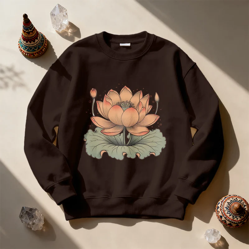 Olivenorma Lotus Bloom Yoga Meditation Sweatshirt