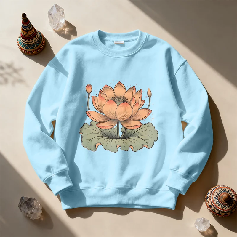 Olivenorma Lotus Bloom Yoga Meditation Sweatshirt