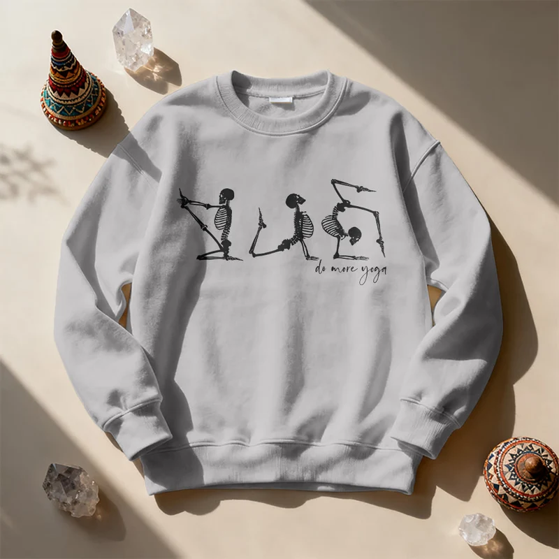 Olivenorma Skeleton Yoga „Do More Yoga“ Motivations-Sweatshirt