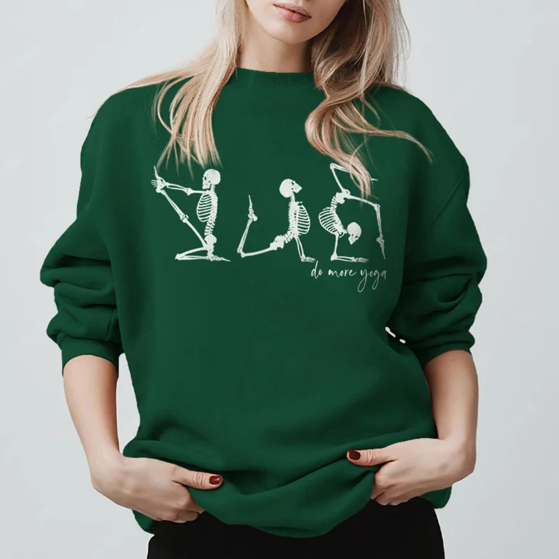 Olivenorma Skeleton Yoga „Do More Yoga“ Motivations-Sweatshirt