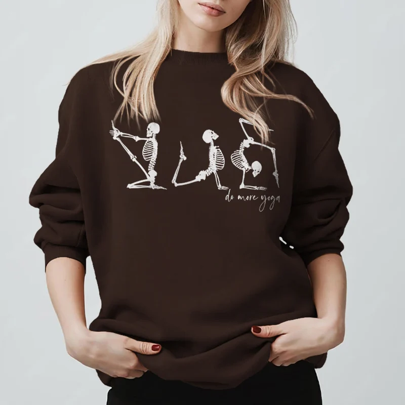 Olivenorma Skeleton Yoga „Do More Yoga“ Motivations-Sweatshirt