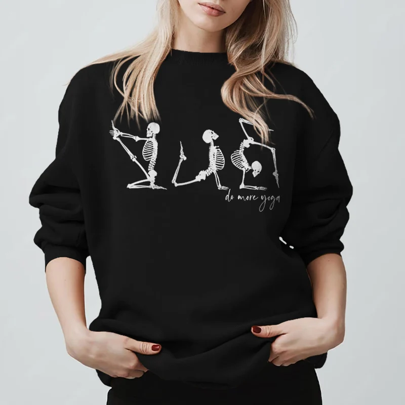 Olivenorma Skeleton Yoga „Do More Yoga“ Motivations-Sweatshirt